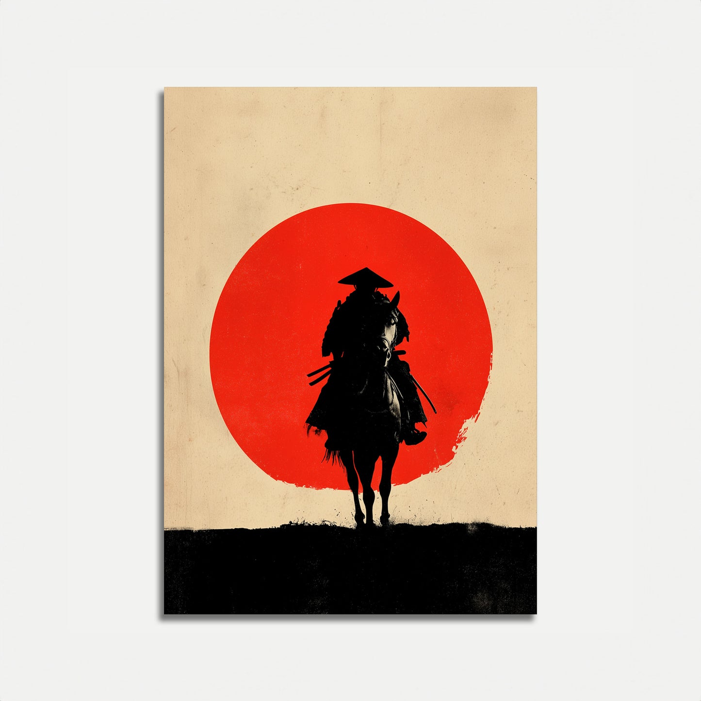 Samurai Warrior Silhouette Poster
