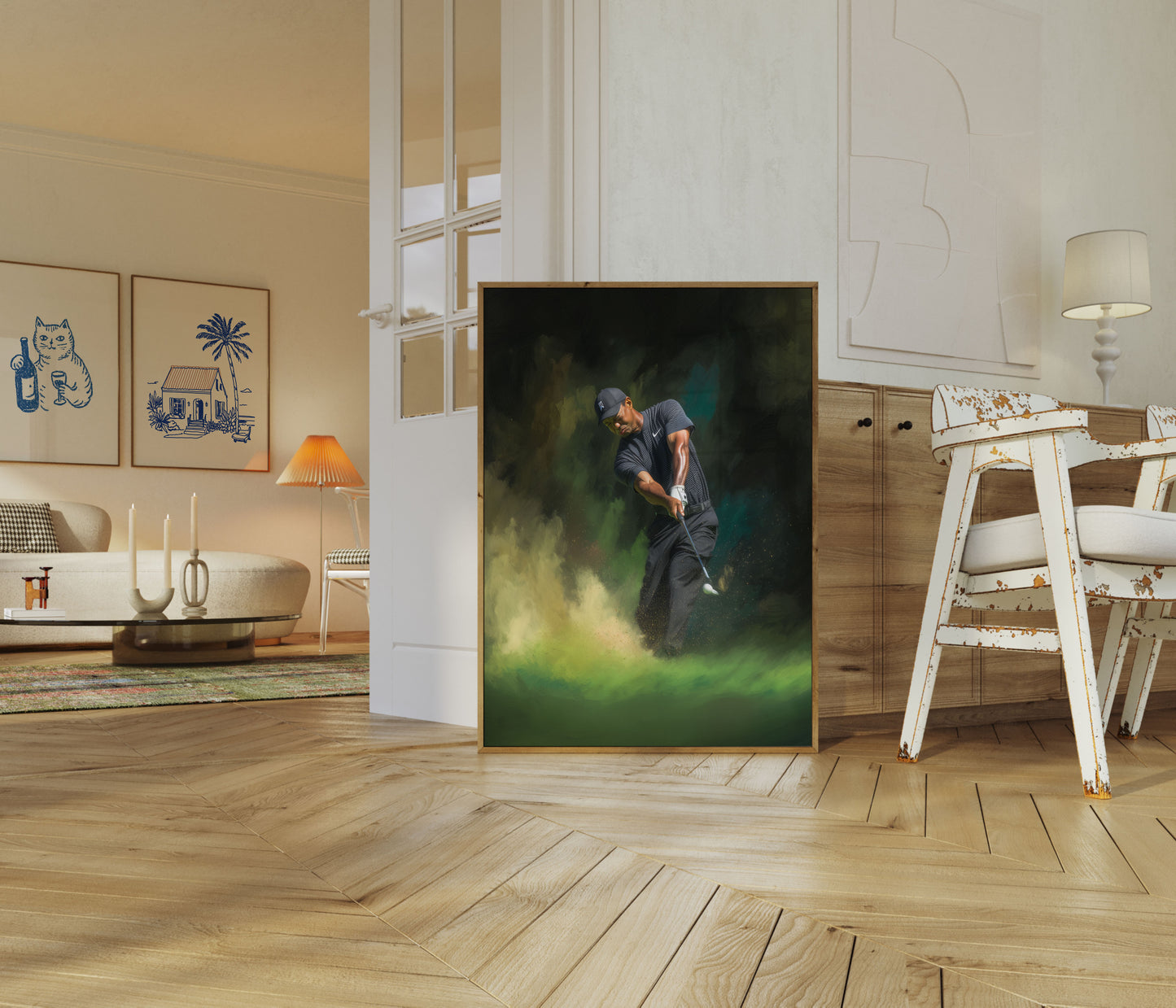 Póster de potencia del swing de golf