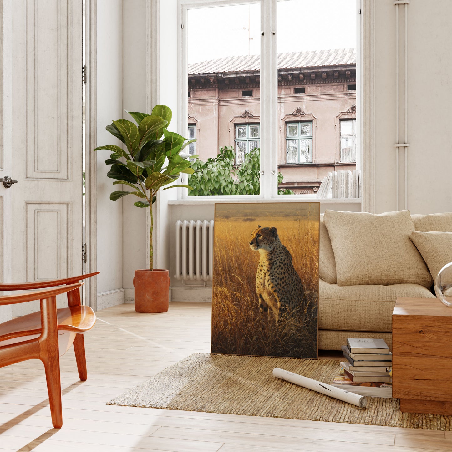 Golden Savanna Cheetah Poster