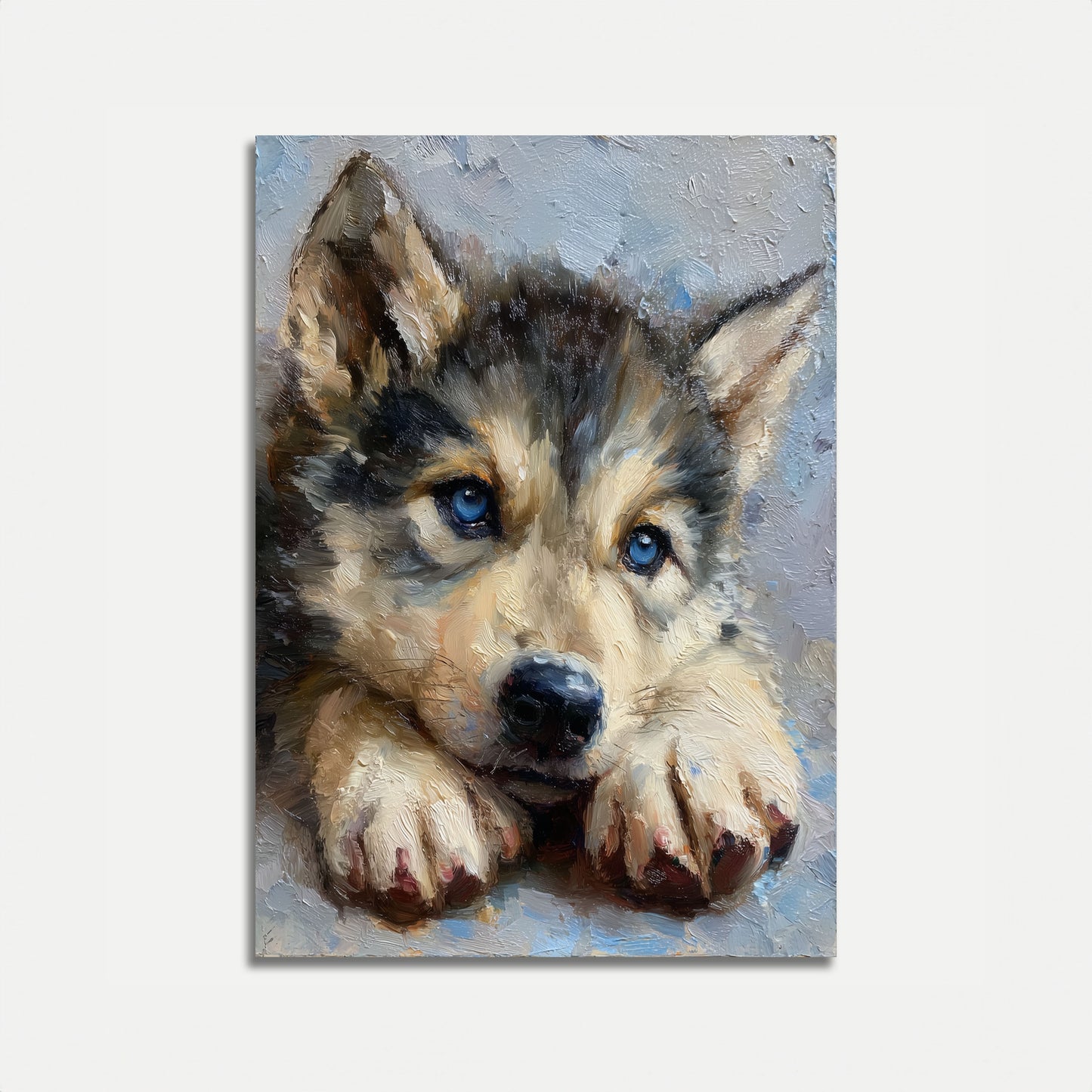 Corgi with Blue Eyes Poster
