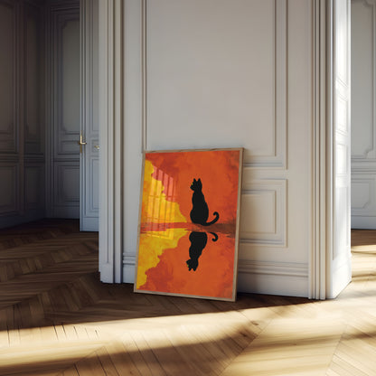 Katte ved Lavaen Plakat