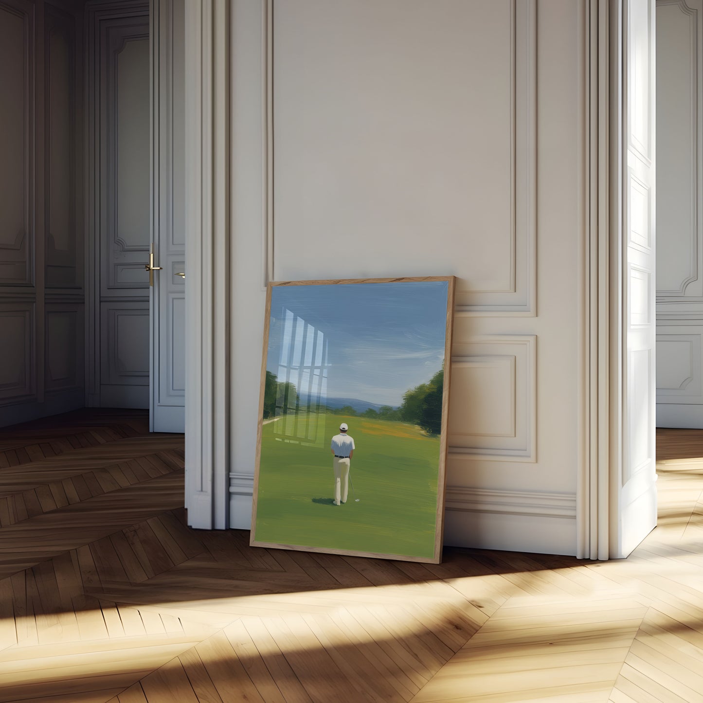 Affiche d'un terrain de golf serein