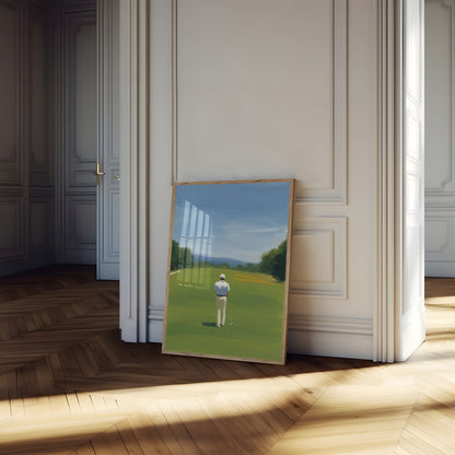 Affiche d'un terrain de golf serein