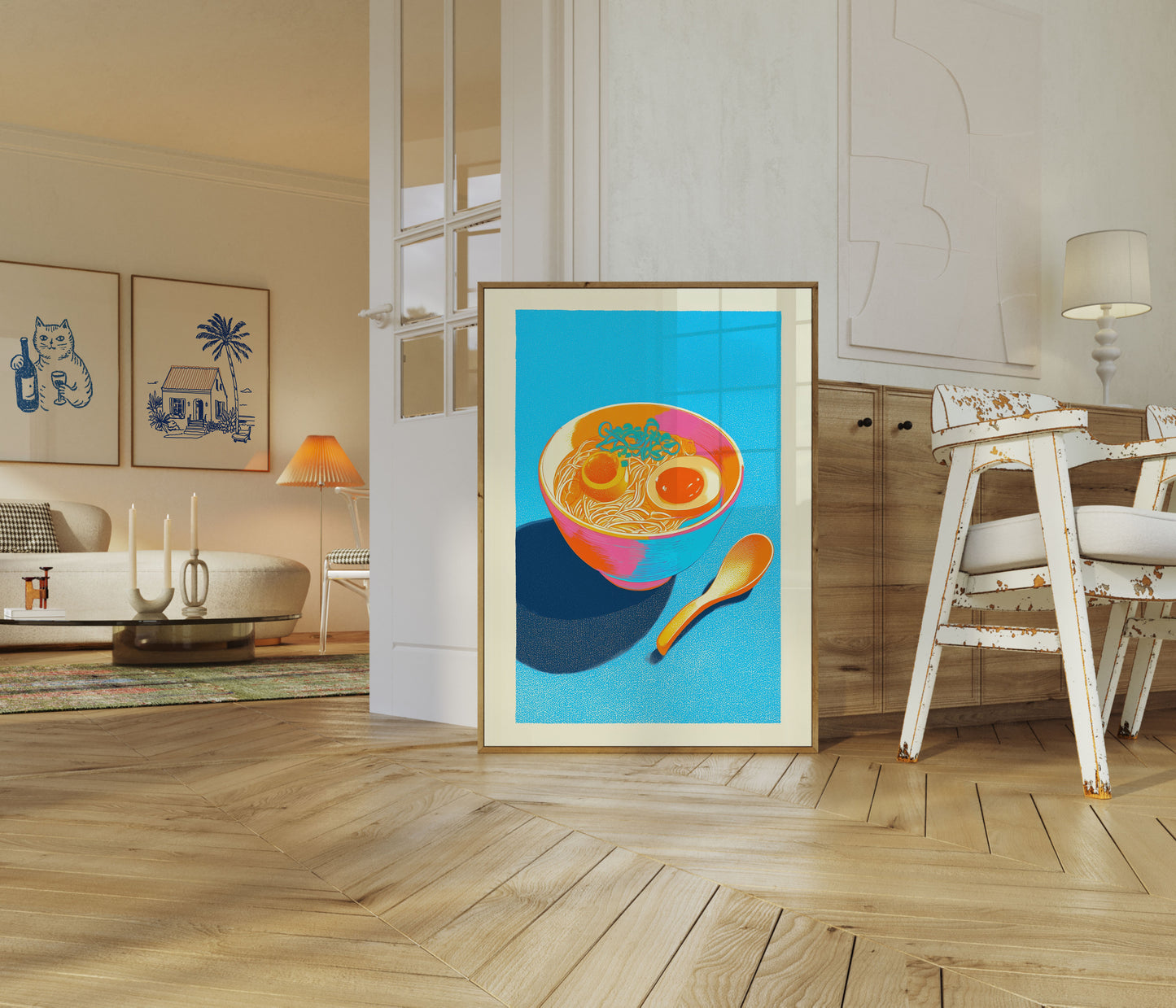 Colorful Ramen Bowl Poster