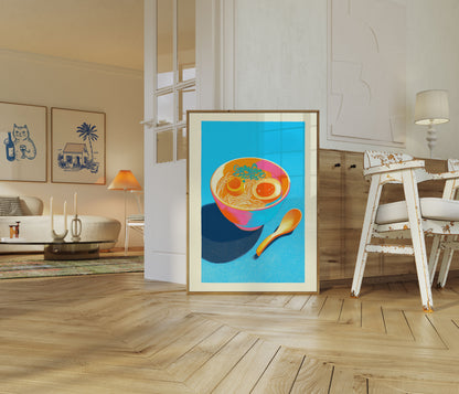 Colorful Ramen Bowl Poster