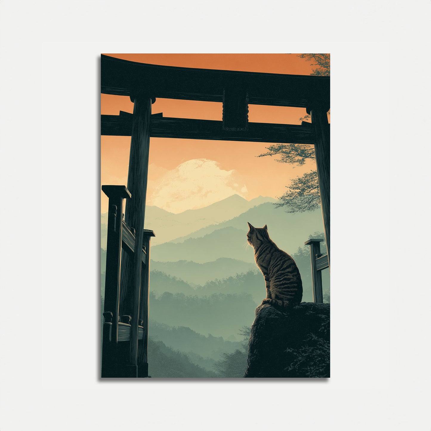 Mountain Cat Contemplation Poster