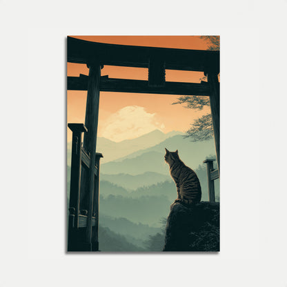 Mountain Cat Contemplation Poster