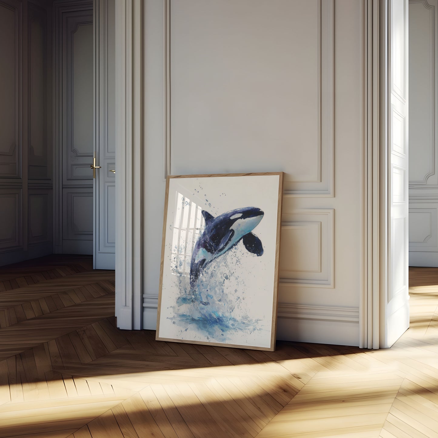 Ocean's Majestic Leap Poster