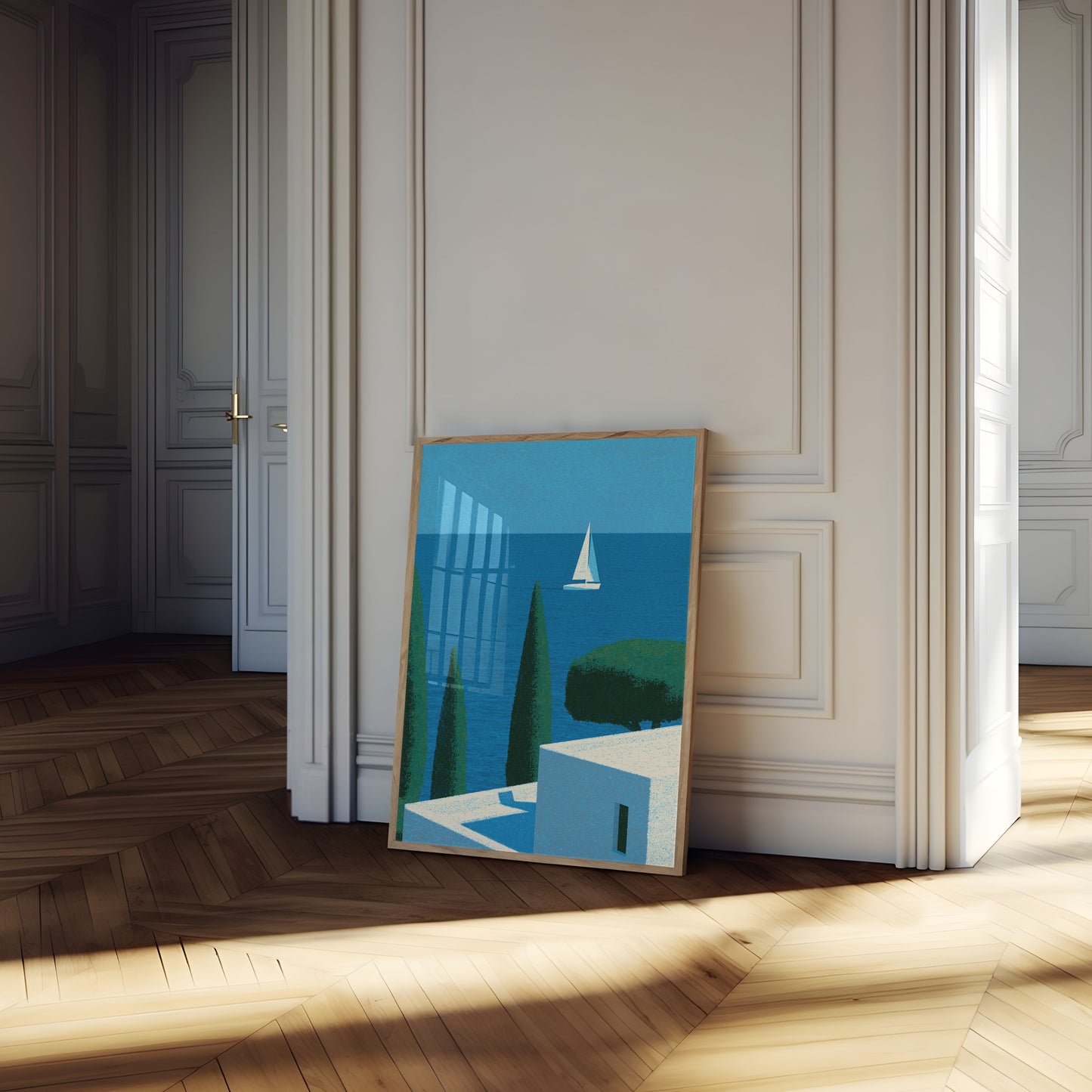 Plakát Plachetnice Středozemní Pobřeží