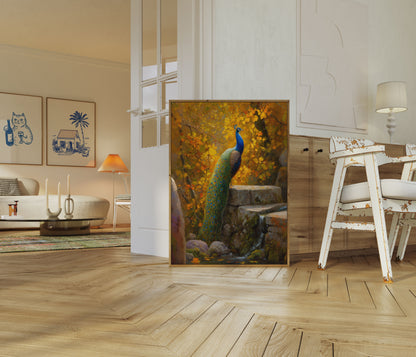 Poster Autunnale di Pavone Maestoso