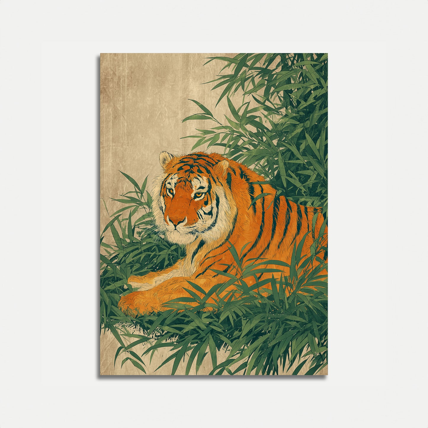 Tiger in Bamboo Forest Poster