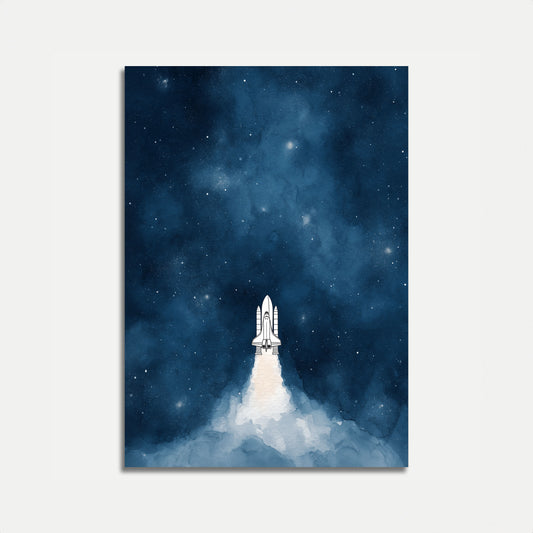 Herausragender Weltraumshuttle-Startplakat