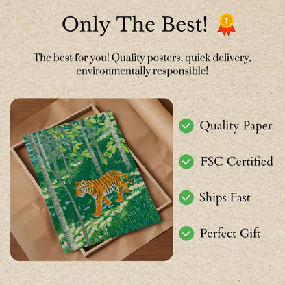 Emerald Forest Tiger Poster