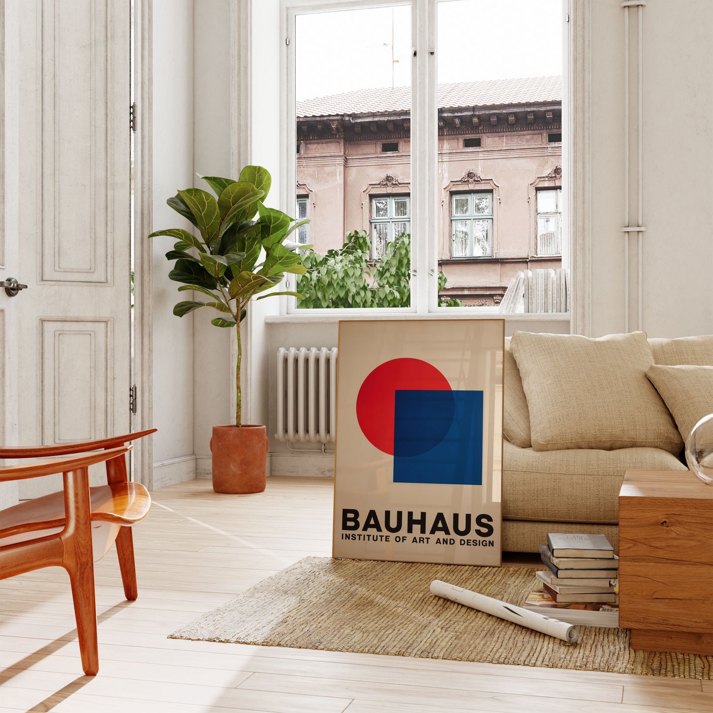 Bauhaus Geometrický designový plakát