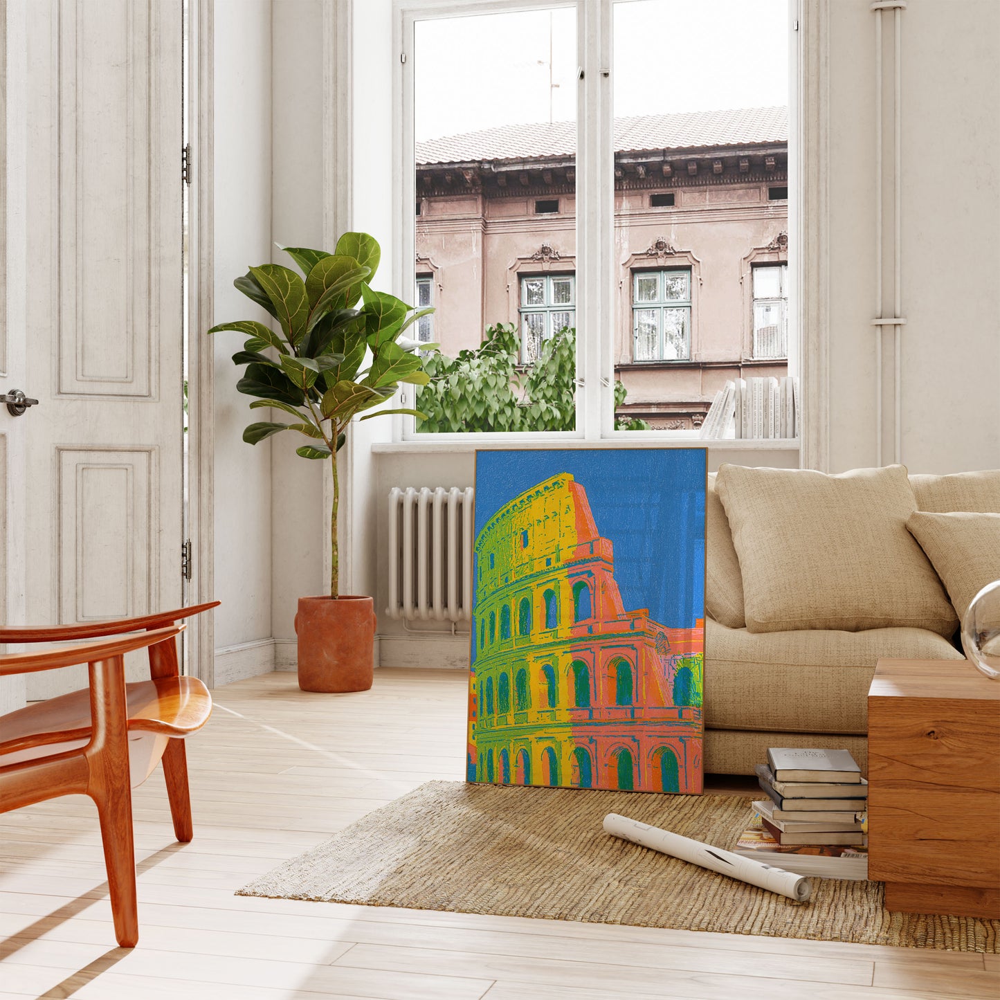 Buntes Kolosseum Rom Plakat