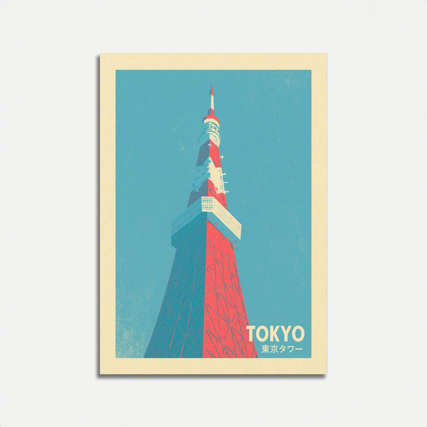 Poster Tokyo Tower Rosso & Blu