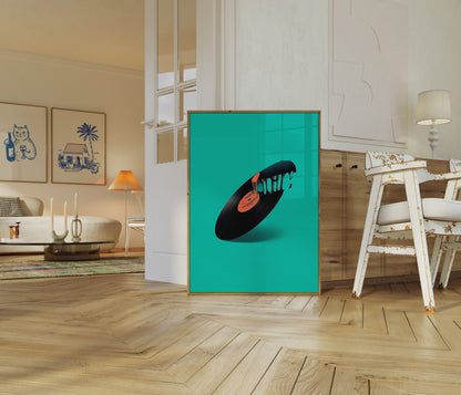 Melting Vinyl Music Poster