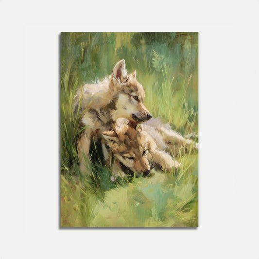Husky-hunder i Grasland Plakat