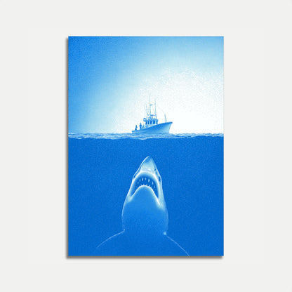 Shark Beneath the Boat Poster