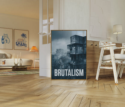 Brutalist Urban Architecture Poster