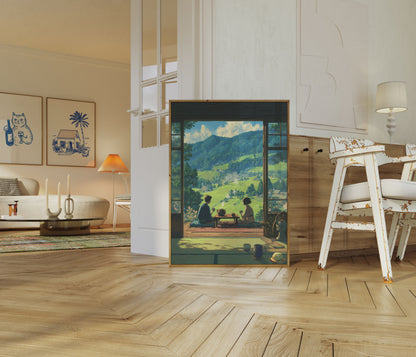 Mountain Tea Time Poster