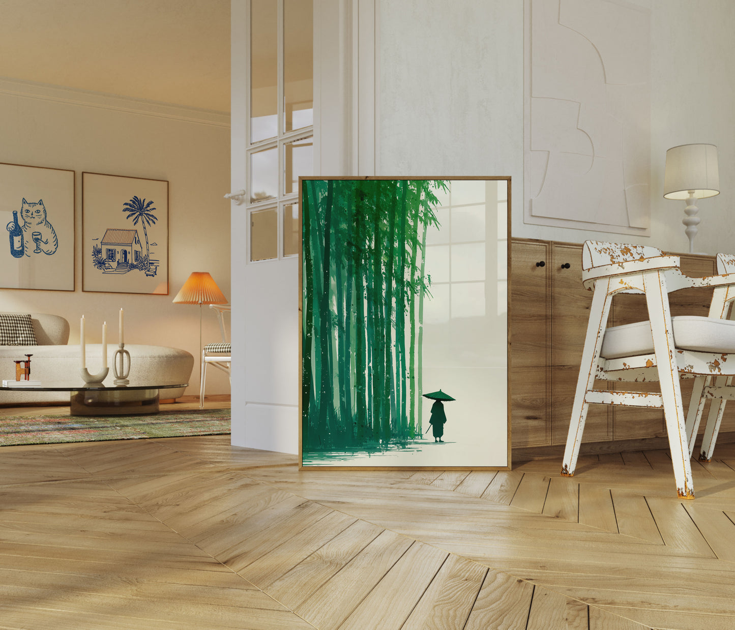 Bamboo Forest Solitude Poster