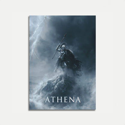 Athena Goddess Storm Warrior Poster