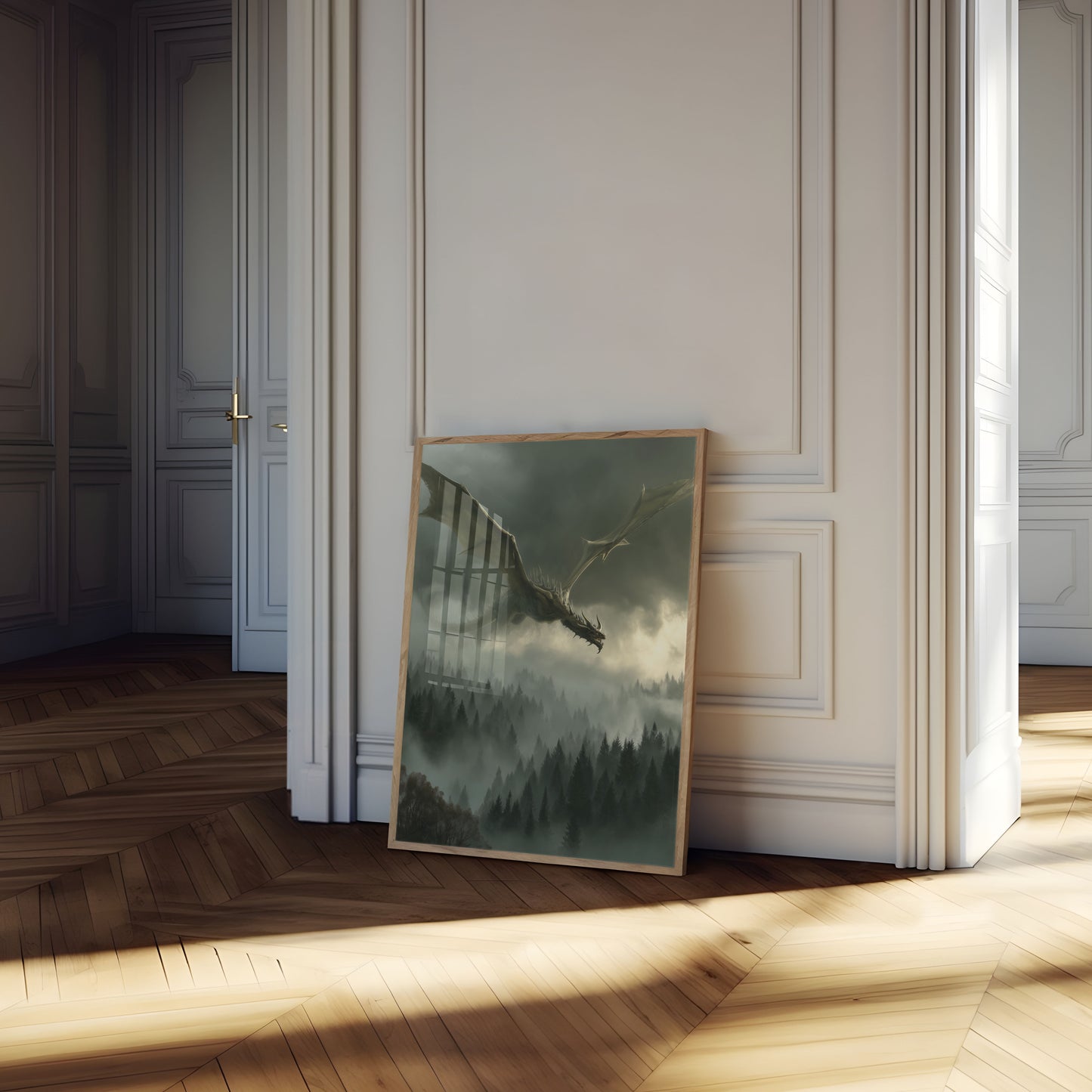 Misty Dragon Flight Poster