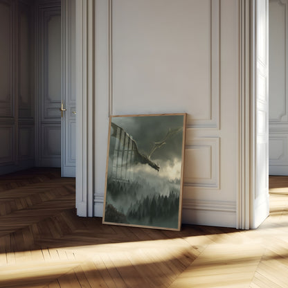 Misty Dragon Flight Poster