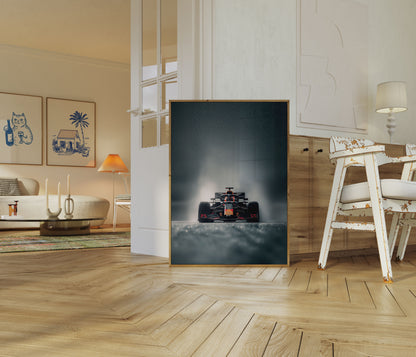 Plakát Závodění Formule 1 v Dešti