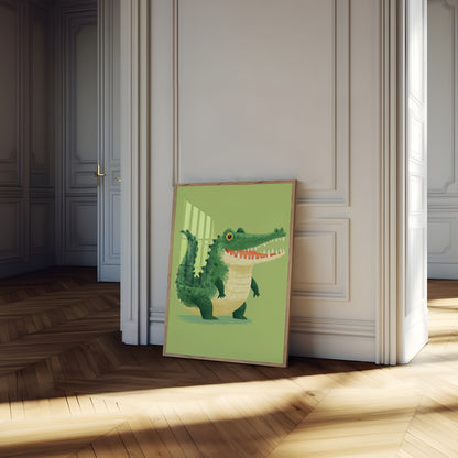 Leende Krokodil Karaktäraffisch