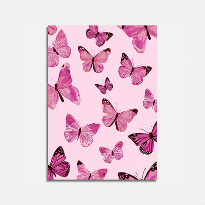 Póster de la danza de la mariposa rosa