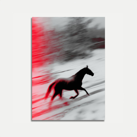 Galopperende Hest i Bevægelse Plakat
