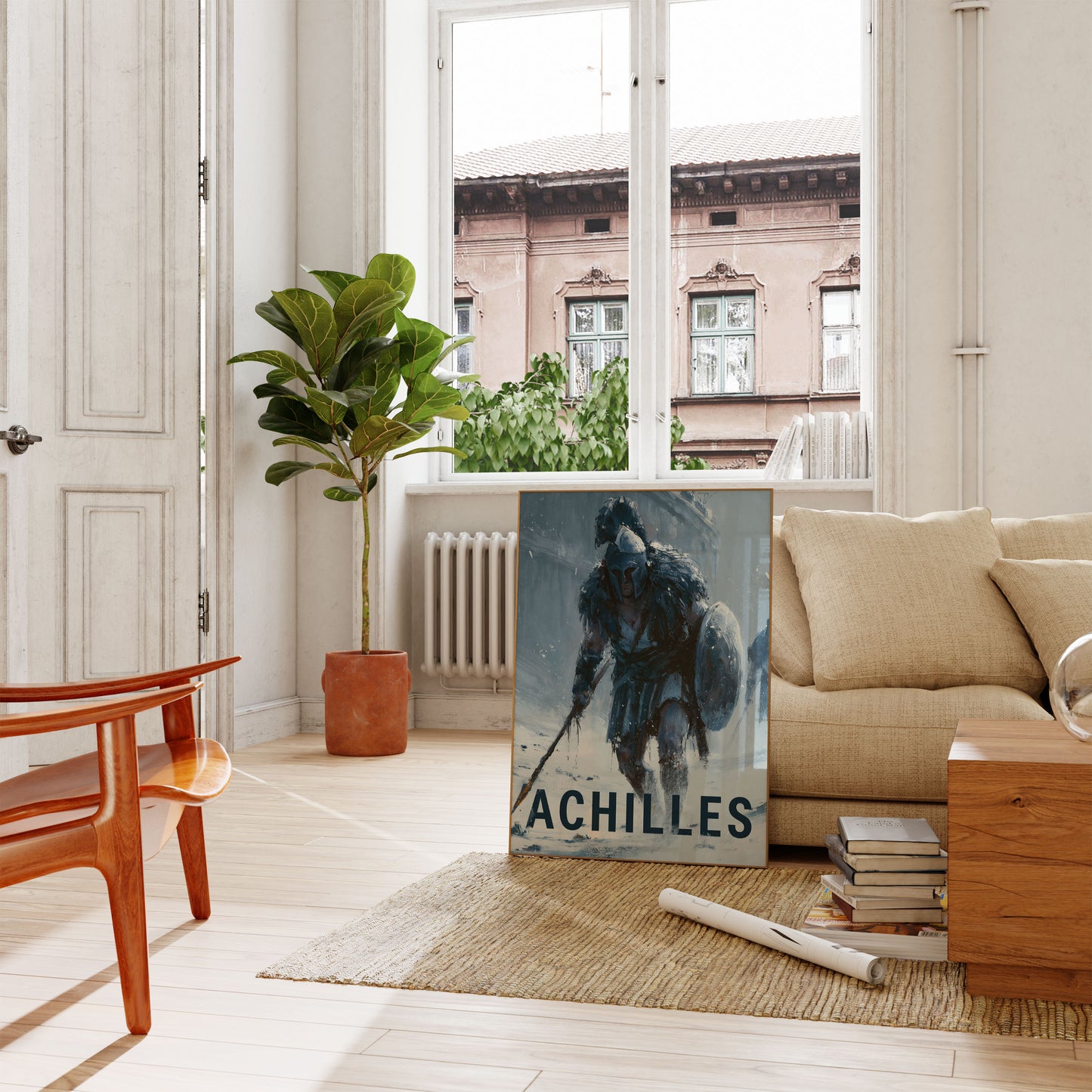 Achilles Warrior in Snow Poster