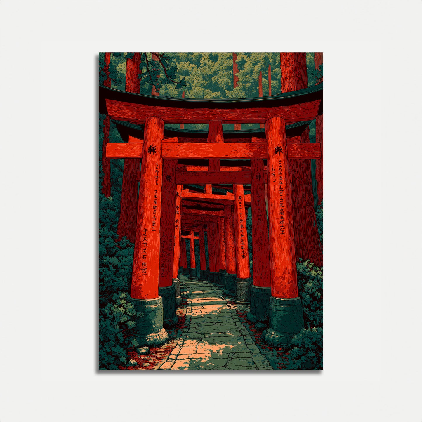 Sacred Japanese Temple Gates Poster