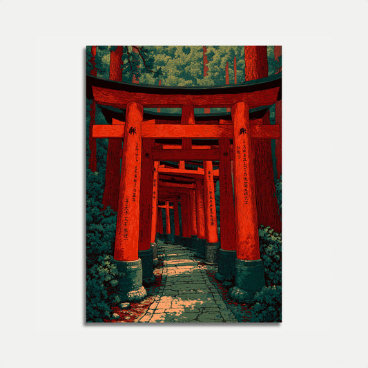 Sacred Japanese Temple Gates Poster