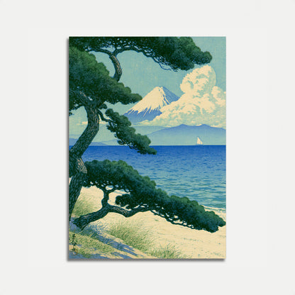 Mount Fuji Coastal Landscape Poster