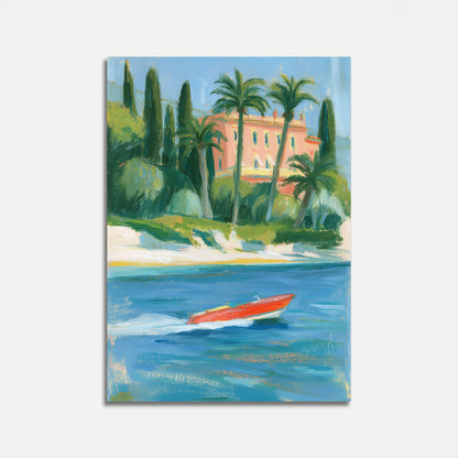 Mittelmeer-Villa Poster am Wasser