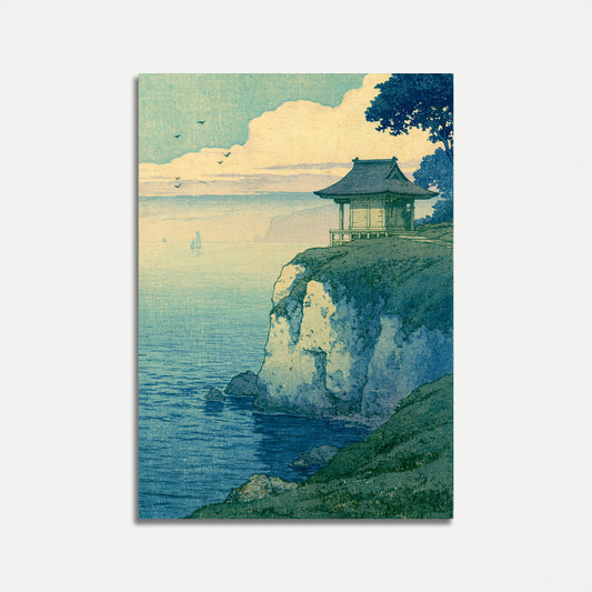 Poster Paesaggio Costiero Pagoda Asiatica