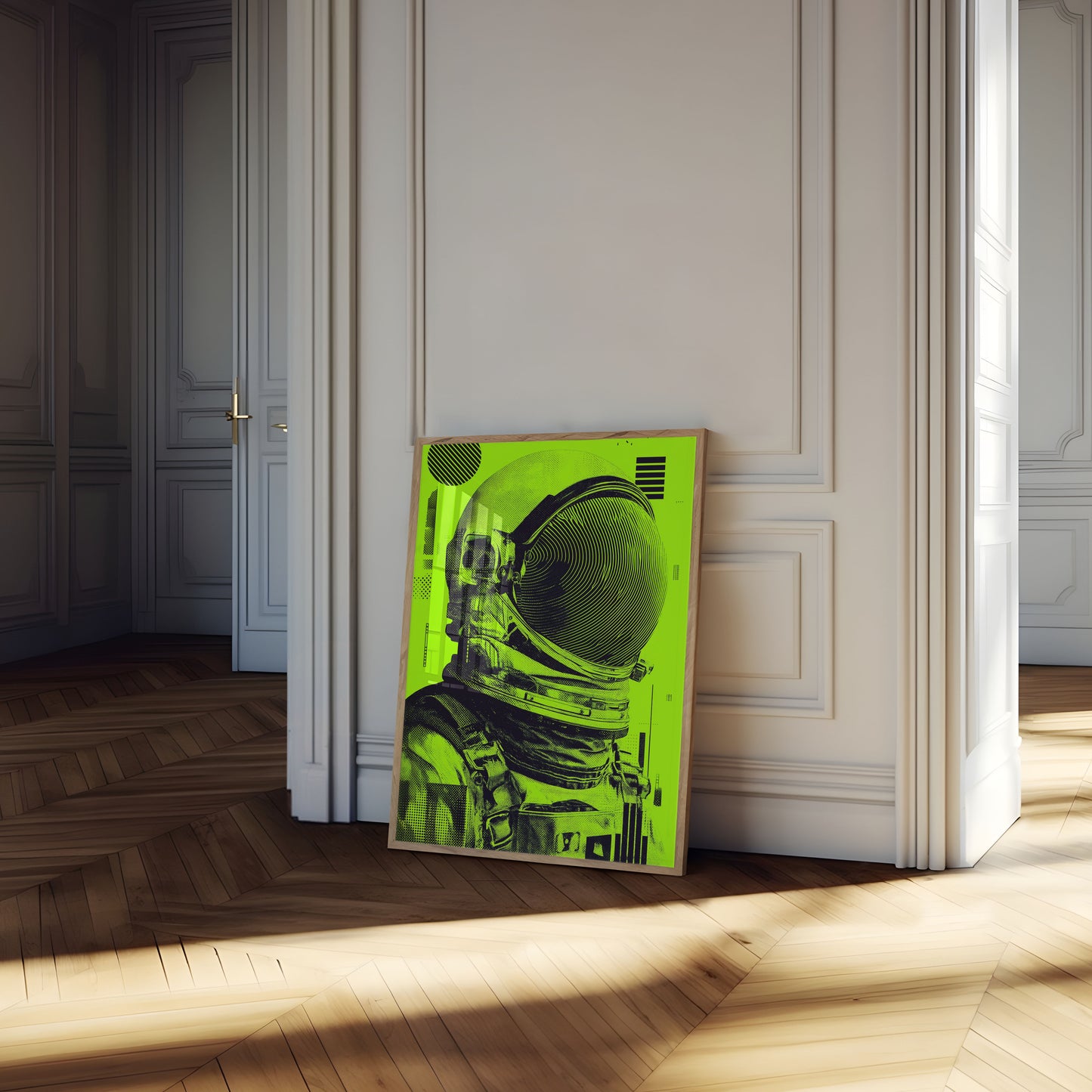 Neon Cosmic Astronaut Poster