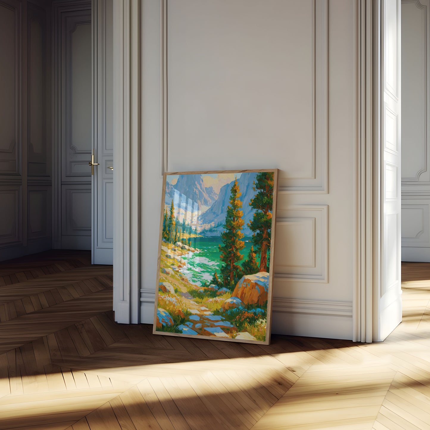 Alpensee-Berglandschaft-Poster
