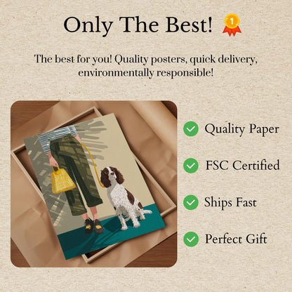 Stylish Dog Walking Poster