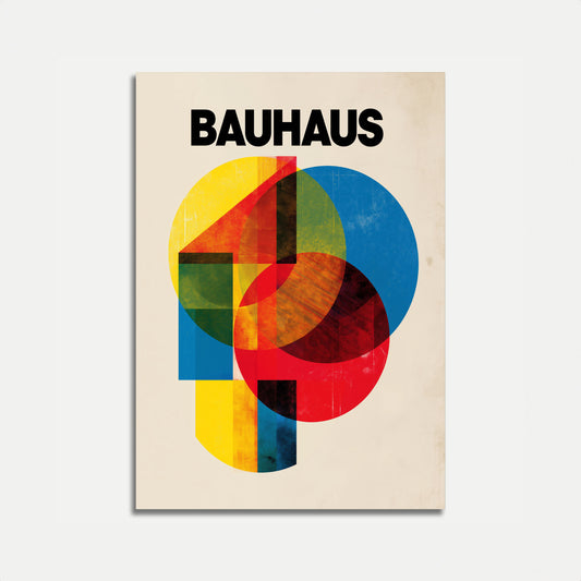 Bauhaus Geometric Composition Poster