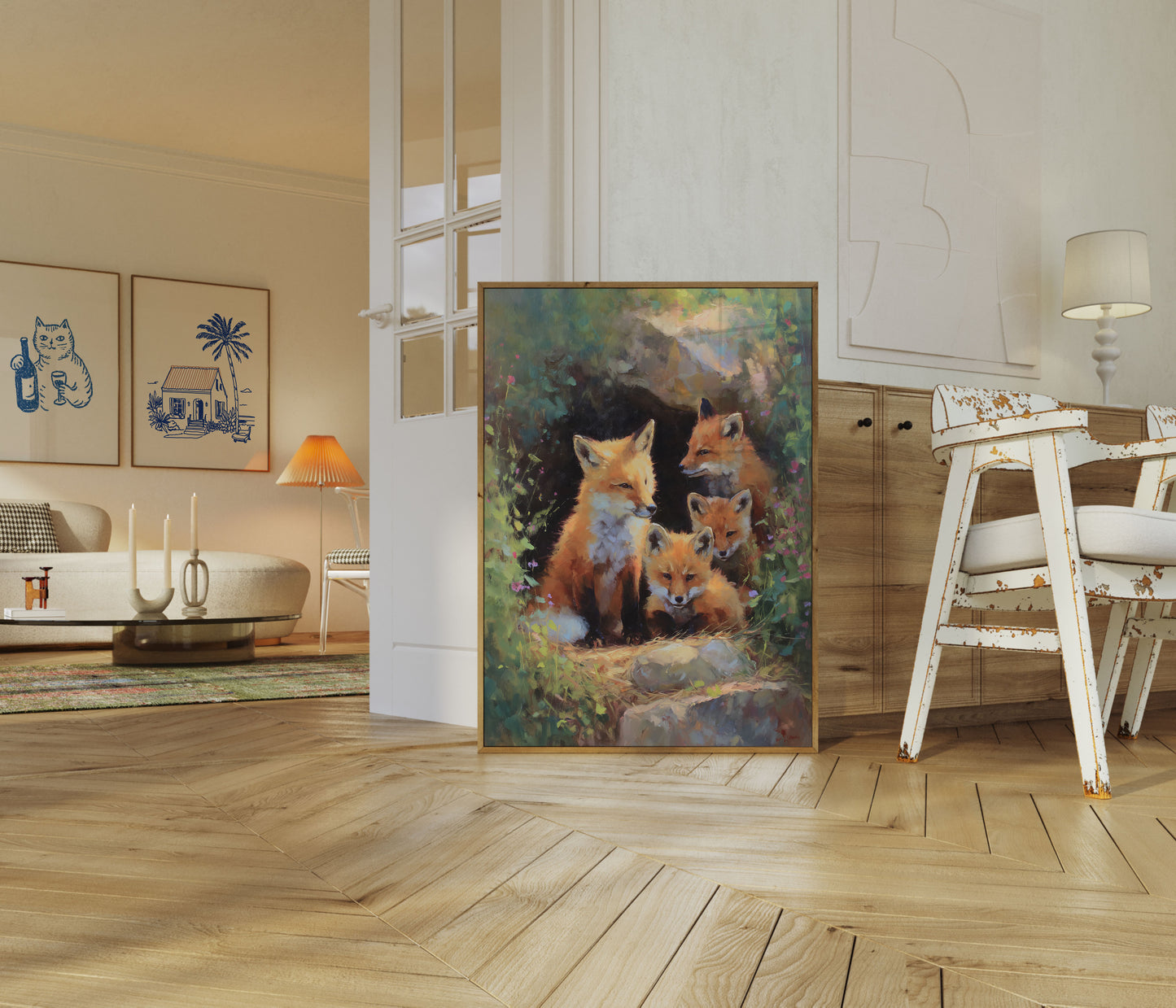 Fox Family in Wildflowers Poster

Räv familj i vildblommor affisch