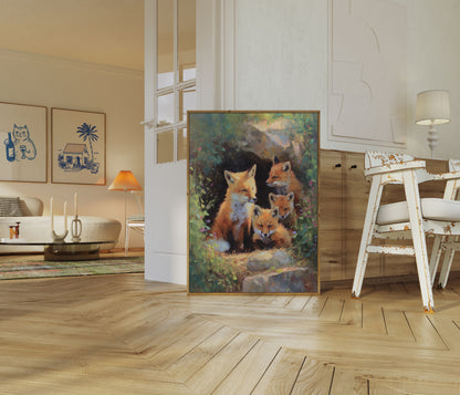 Fox Family in Wildflowers Poster

Räv familj i vildblommor affisch