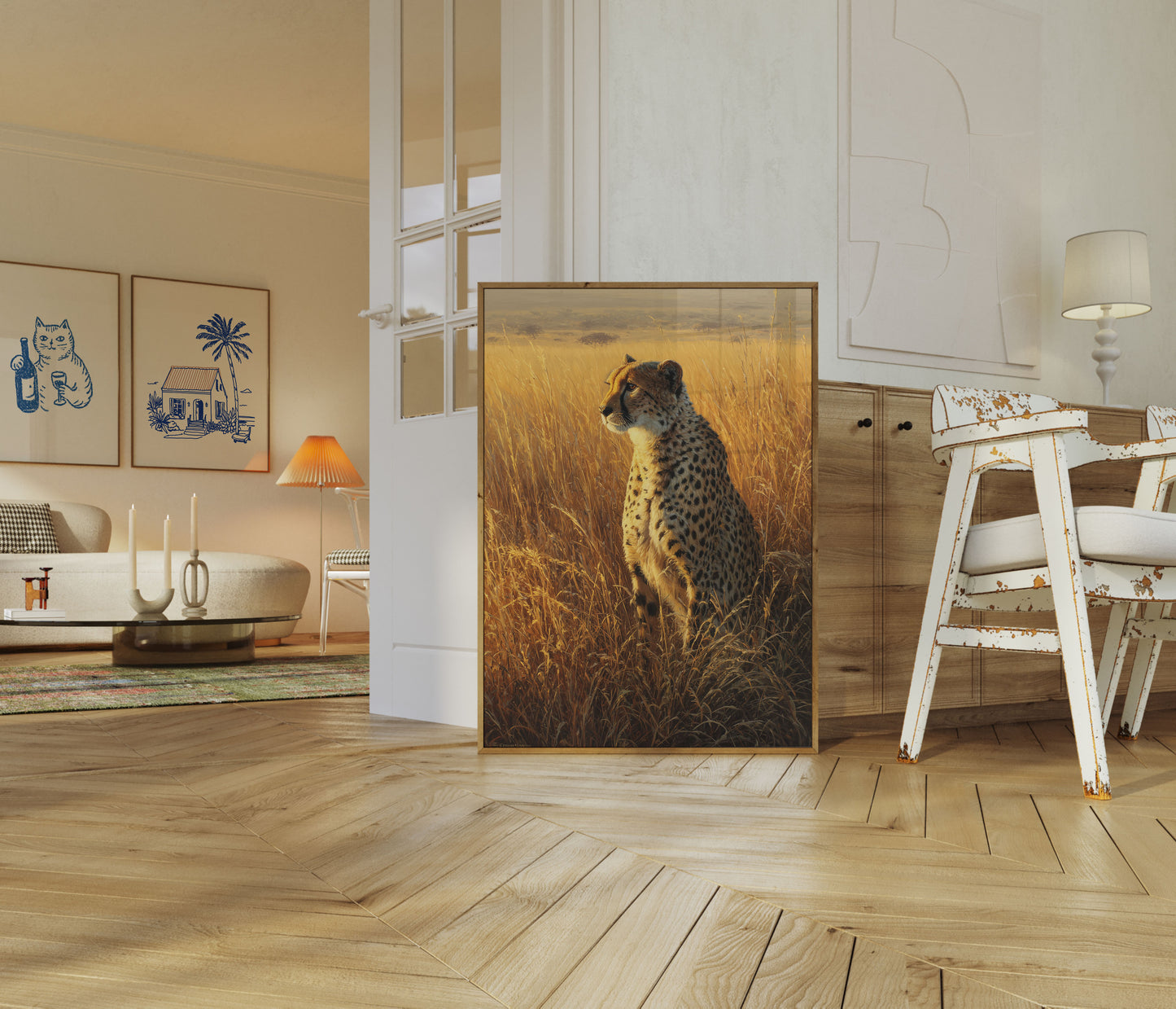 Golden Savanna Cheetah Poster