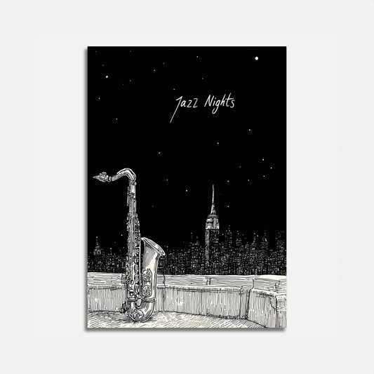 Starry Jazz Nights New York Poster