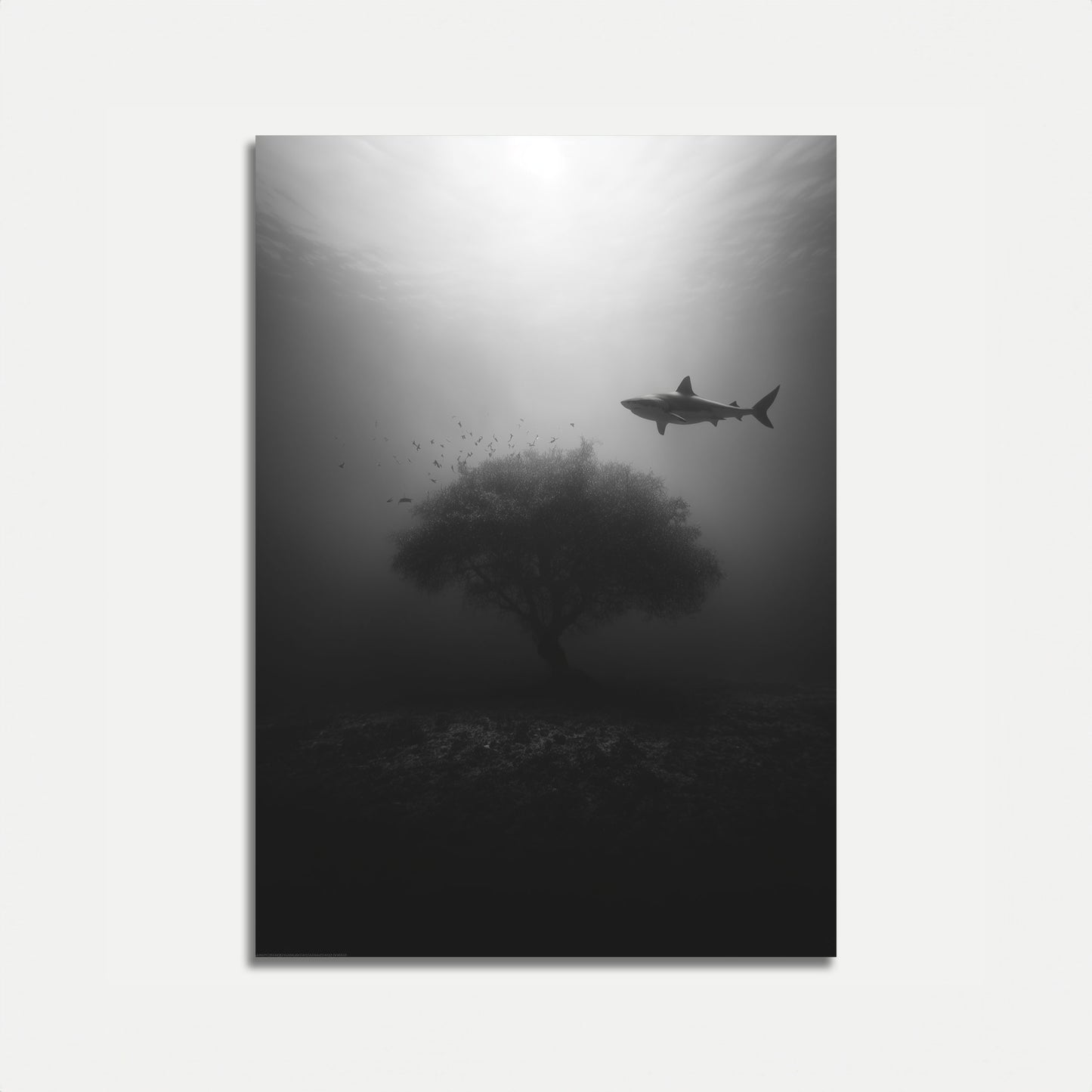 Mysterious Underwater Shark Poster