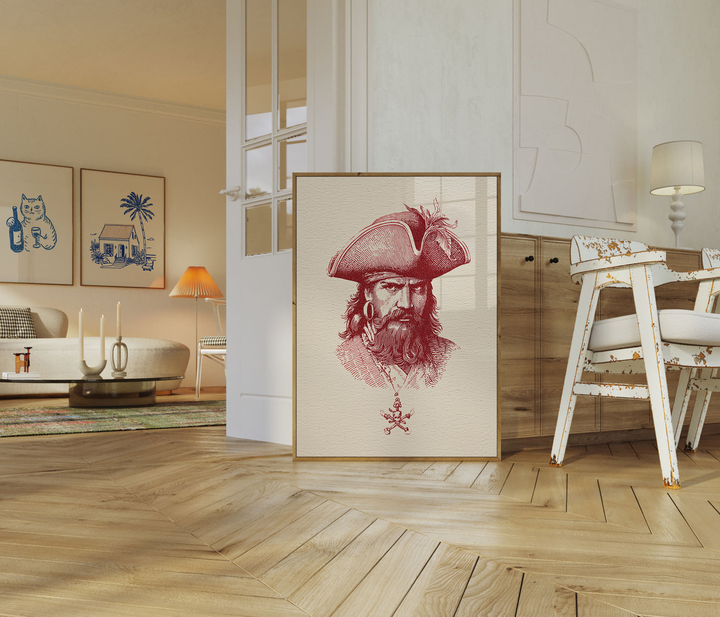 Vintage Pirate Captain Poster