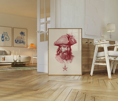 Vintage Pirate Captain Poster